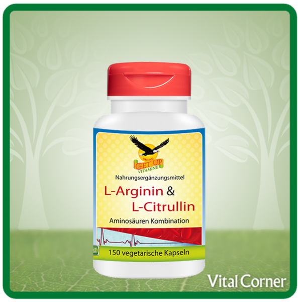 L-Arginin & L-Citrullin, 150 vegetarische Kapseln
