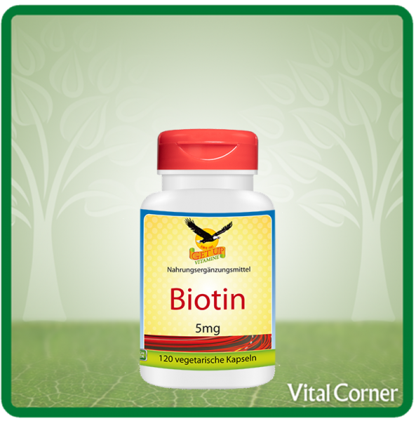 Biotin hochdosiert a 5,000mcg, 120 veg. Kapseln