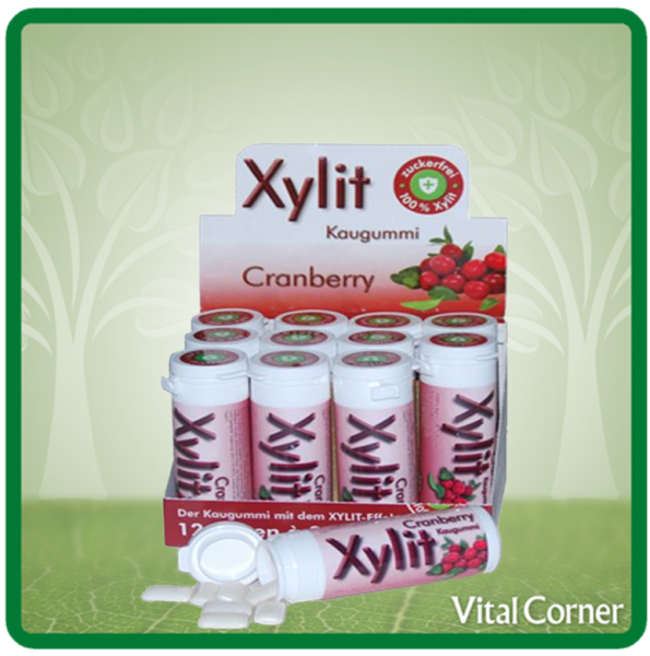 Xylit Kaugummi Cranberry, Dose mit 30 Stück