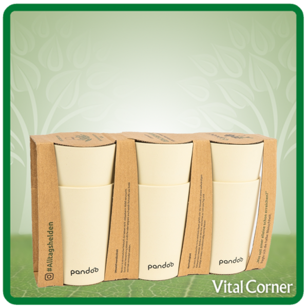 Bambus Trinkbecher - 6er Pack | Creme Farbe